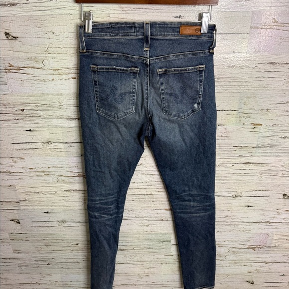 AG Adriano goldschmied Women's Dark Blue Distressed Skinny Jeans Farrah size 27 - Picture 7 of 8